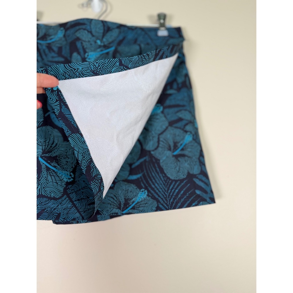 RipSkirt Hawaii Women Small Navy Turquoise Tropical Hibiscus Wrap Skirt RN142231 - Picture 3 of 9